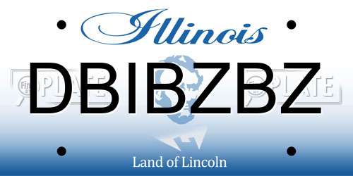 DBIBZBZ Illinois License Plate