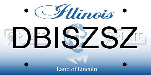 DBISZSZ Illinois License Plate