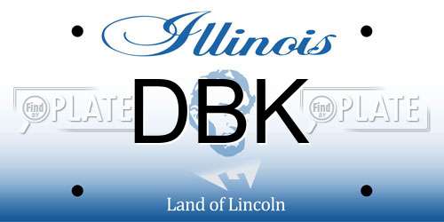 DBK Illinois License Plate