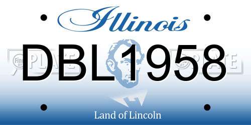 DBL1958 Illinois License Plate