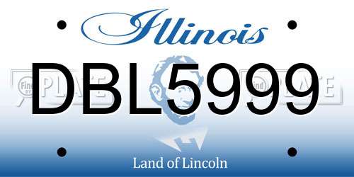 DBL5999 Illinois License Plate