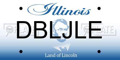 DBLJLE Illinois License Plate