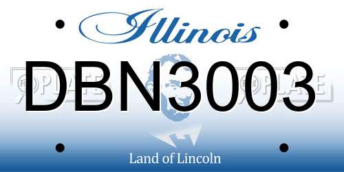 DBN3003 Illinois License Plate