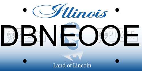 DBNEOOE Illinois License Plate
