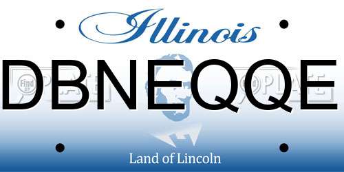 DBNEQQE Illinois License Plate