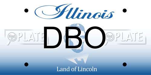 DBO Illinois License Plate