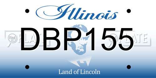 DBP155 Illinois License Plate
