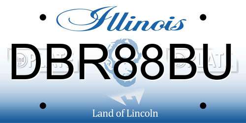 DBR88BU Illinois License Plate