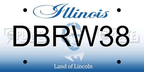 DBRW38 Illinois License Plate