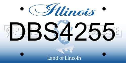 DBS4255 Illinois License Plate