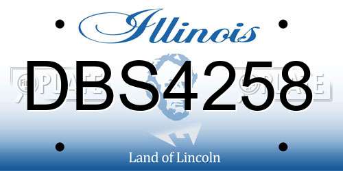 DBS4258 Illinois License Plate