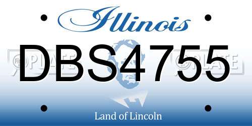DBS4755 Illinois License Plate