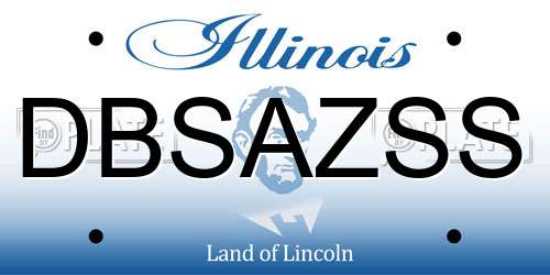 DBSAZSS Illinois License Plate