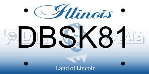 DBSK81 Illinois License Plate