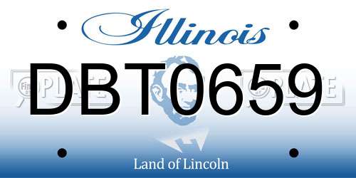 DBT0659 Illinois License Plate