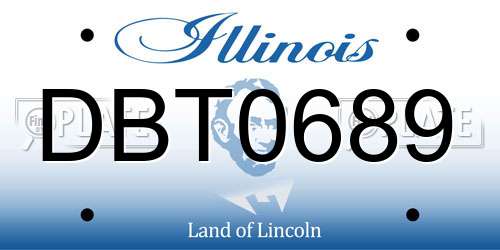 DBT0689 Illinois License Plate