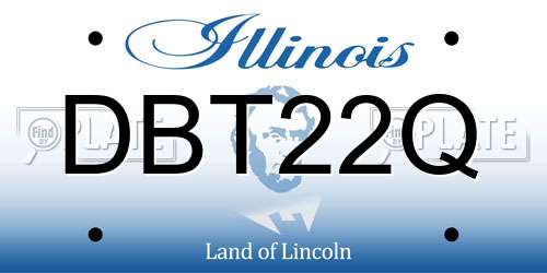 DBT22Q Illinois License Plate
