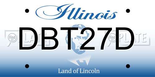 DBT27D Illinois License Plate