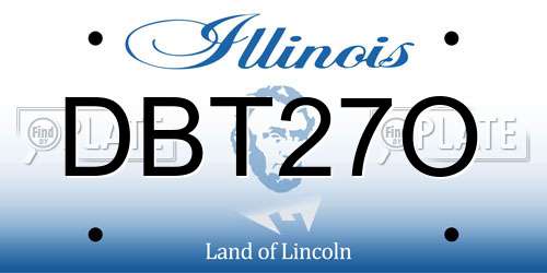 DBT27O Illinois License Plate