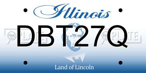 DBT27Q Illinois License Plate