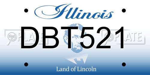 DBT521 Illinois License Plate