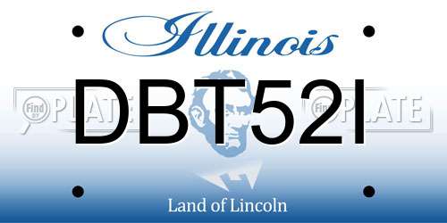 DBT52I Illinois License Plate