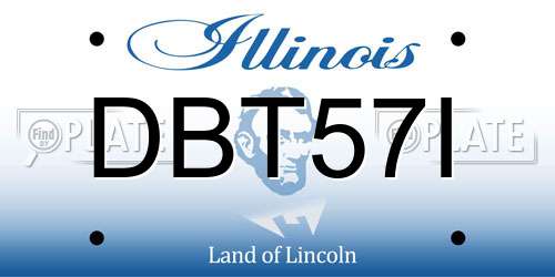 DBT57I Illinois License Plate
