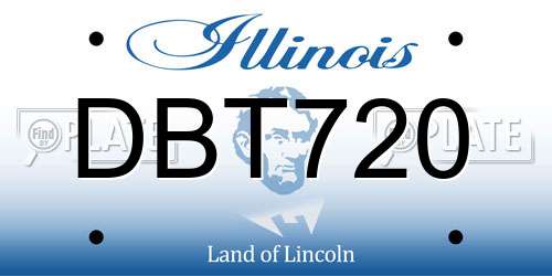 DBT720 Illinois License Plate