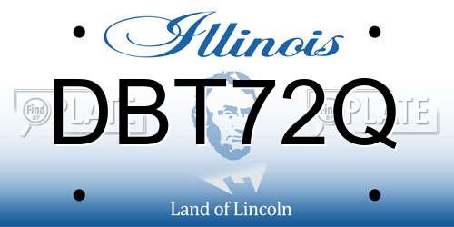DBT72Q Illinois License Plate