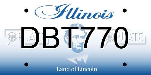 DBT770 Illinois License Plate