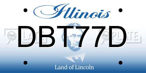 DBT77D Illinois License Plate