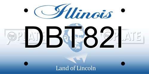DBT82I Illinois License Plate