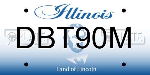 DBT90M Illinois License Plate