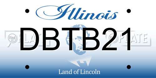 DBTB21 Illinois License Plate