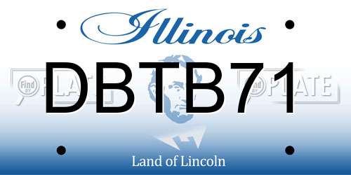 DBTB71 Illinois License Plate