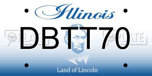 DBTT70 Illinois License Plate