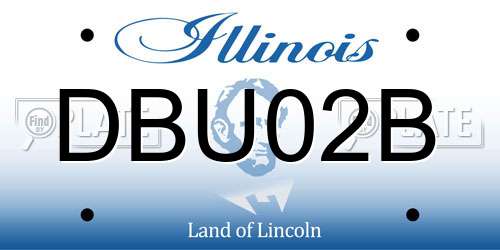 DBU02B Illinois License Plate