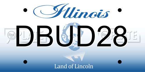 DBUD28 Illinois License Plate