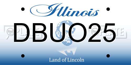 DBUO25 Illinois License Plate