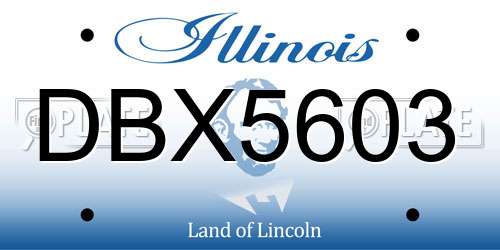 DBX5603 Illinois License Plate