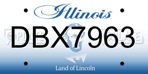 DBX7963 Illinois License Plate