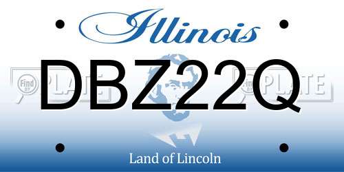 DBZ22Q Illinois License Plate