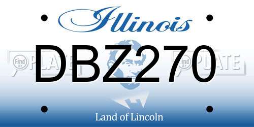 DBZ270 Illinois License Plate