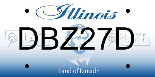 DBZ27D Illinois License Plate