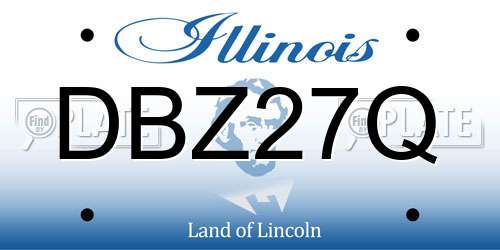 DBZ27Q Illinois License Plate