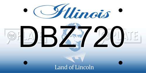 DBZ720 Illinois License Plate