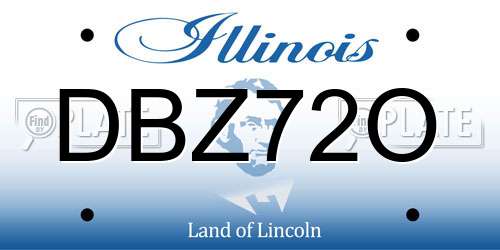 DBZ72O Illinois License Plate