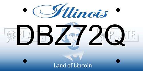 DBZ72Q Illinois License Plate