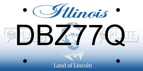 DBZ77Q Illinois License Plate