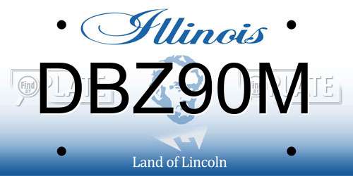 DBZ90M Illinois License Plate